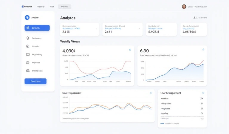 Gráfico de análisis de datos representando el rendimiento del sitio web
