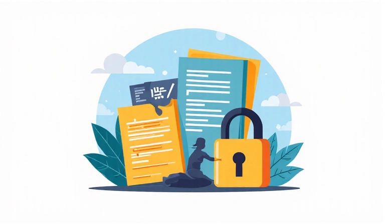 Ilustración de derechos de autor y propiedad intelectual